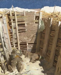 Tote Deutsche in einem Graben